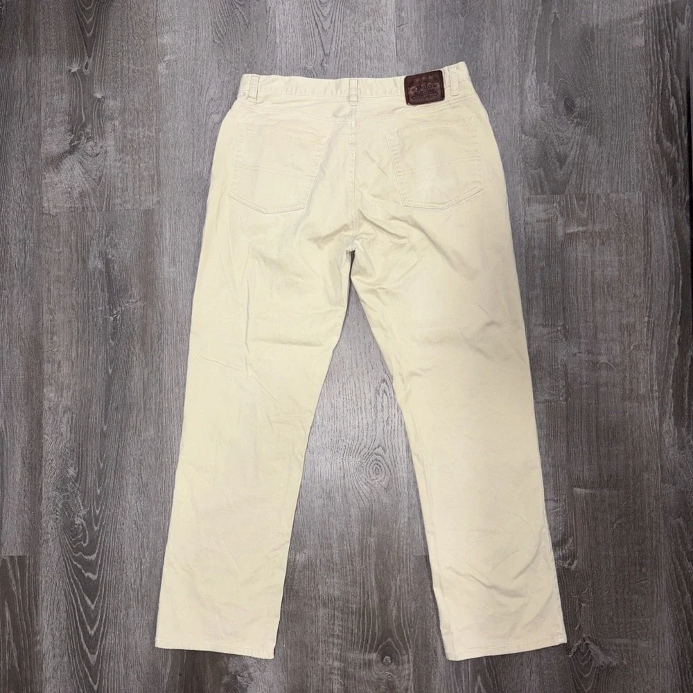 Vintage Polo Ralph Lauren 5 Pocket Twill Pants 34x30 Khaki Relaxed Straight
